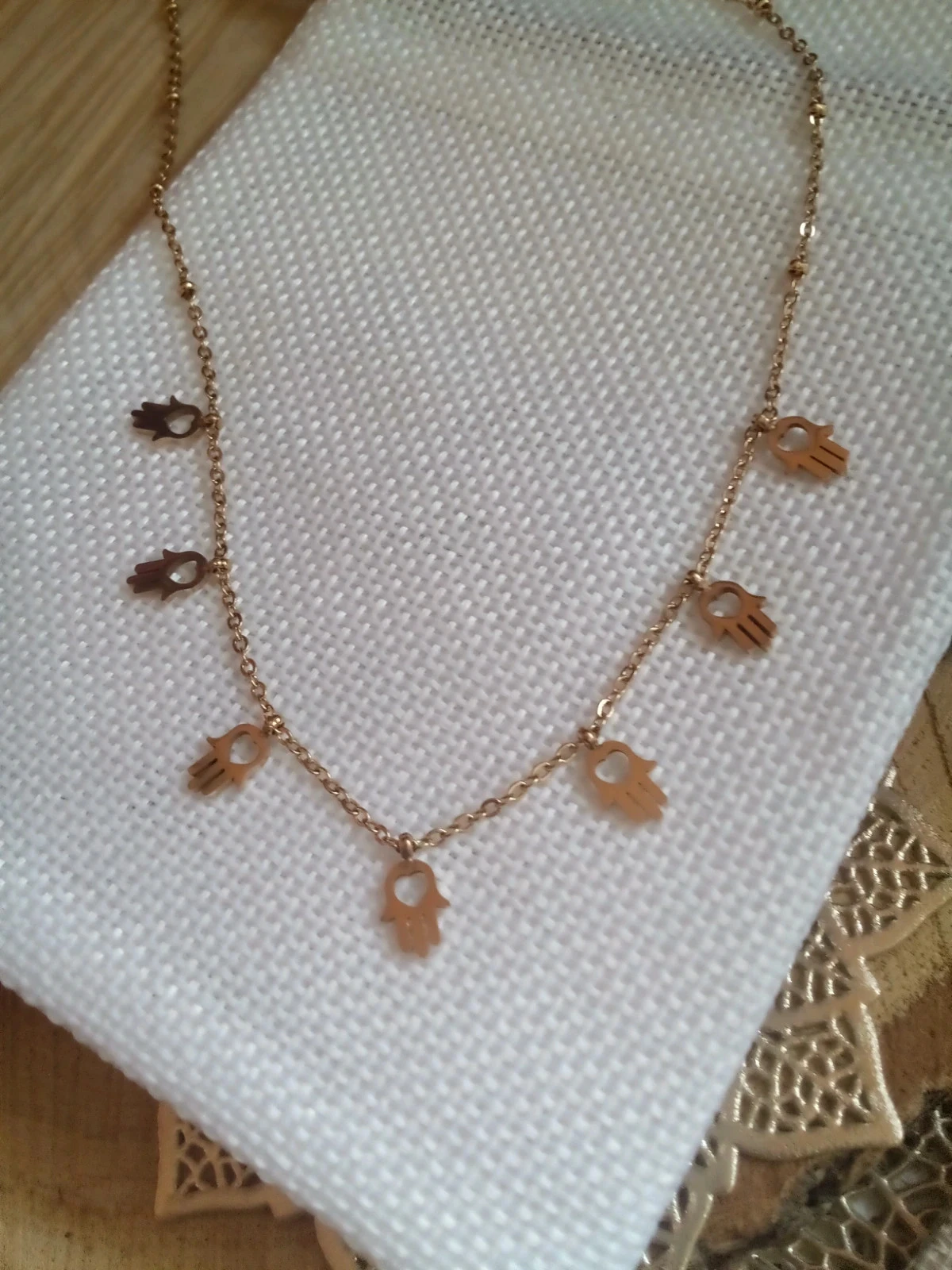 Collar talismán de mano de Fatma de buena suerte – photo 3